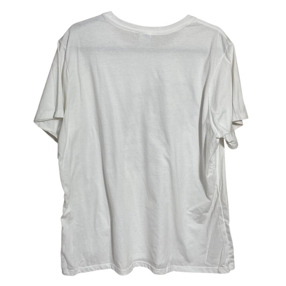 New Take It Easy Graphic T-Shirt White Yellow XXL Cotton Women's - Picture 2 of 6